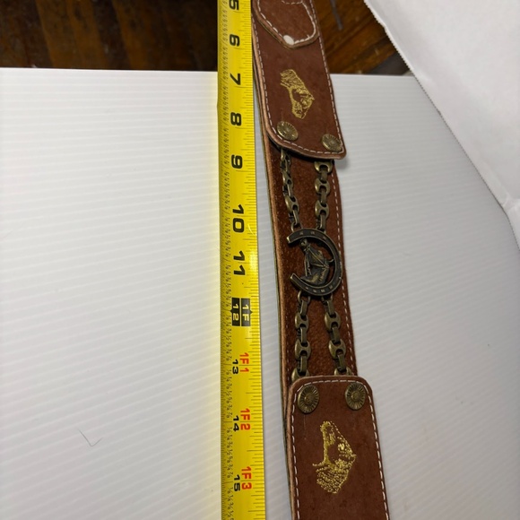 Brulaine 3 Brazilian Buckles Leather Belt 37 in Horses/Western/Equestrian/Cowboy - Picture 13 of 16